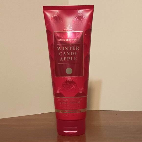 NWT~BBW Winter Candy Apple Ultimate Hydration Body Cream w/ Hyaluronic Acid 8 oz - Picture 2 of 5